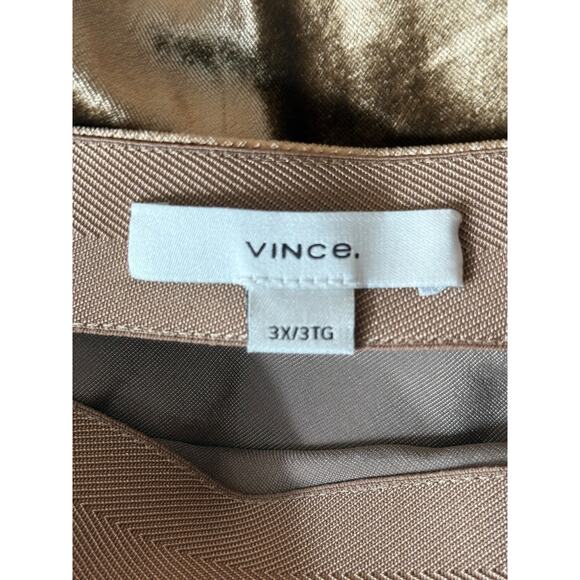 Vince short velvet A-Line skirt gold size 3X - Picture 5 of 7